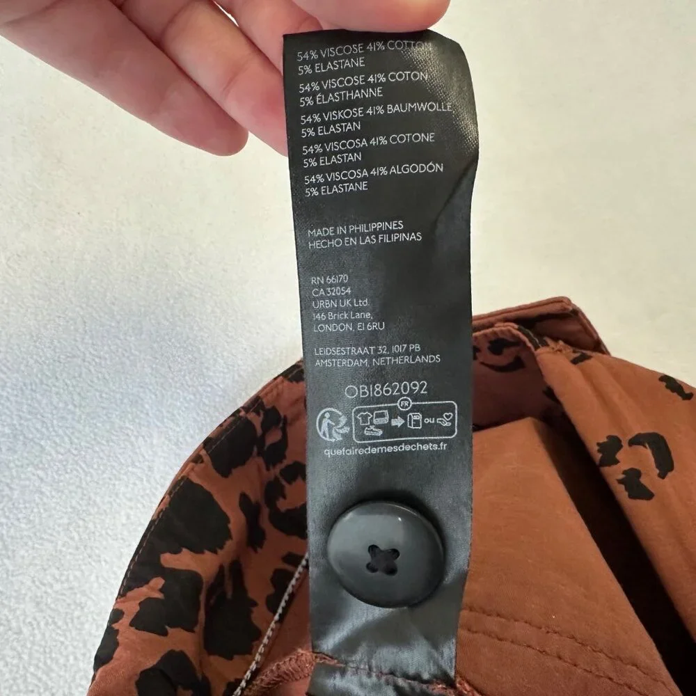 Maeve Anthropologie The Colette Wide Leg Crop Pants Size 30 Cheetah Print - Picture 10 of 11